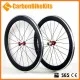 700C 50x25mm Clincher Alloy Brake Surface Carbon Road Bike Rim